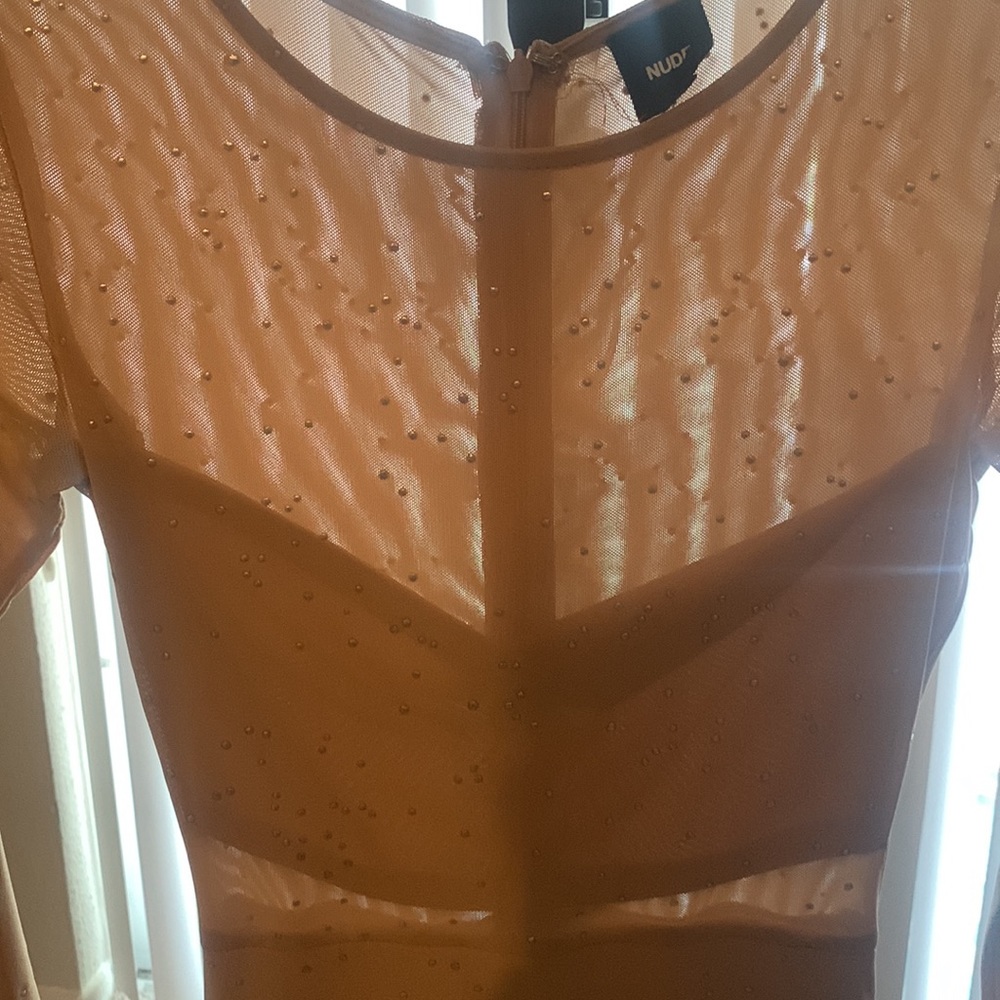 Womens sheer nude dress - Picture 2 of 3